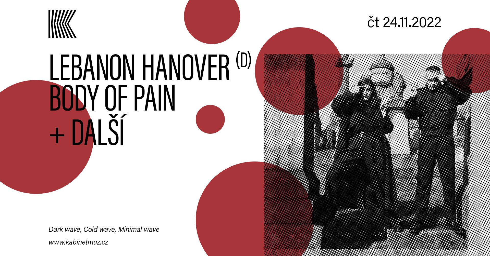 Obrázek události Lebanon Hanover (UK/DE), Body of Pain (CZ)